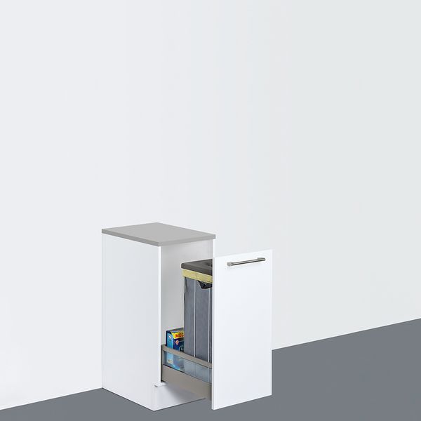 Utility room – Pull-out base unit for recyclablewaste bag