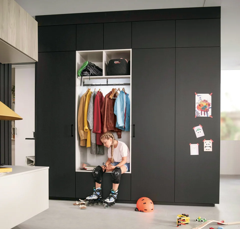 black cloakroom