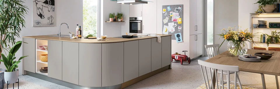 pale rose modern kitchen