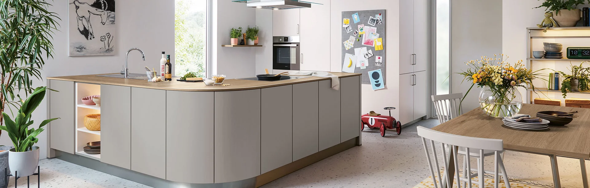 pale rose modern kitchen