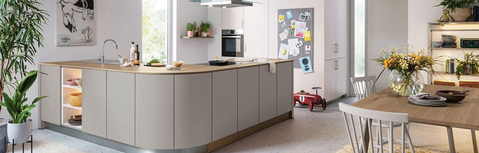 pale rose modern kitchen