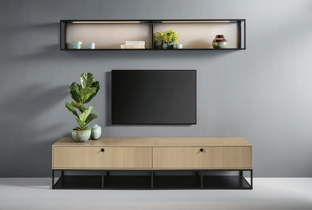 Sideboard, TV and hanging Frame Rack