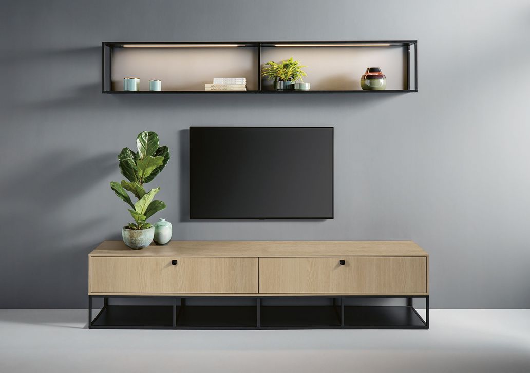 Sideboard, TV and hanging Frame Rack