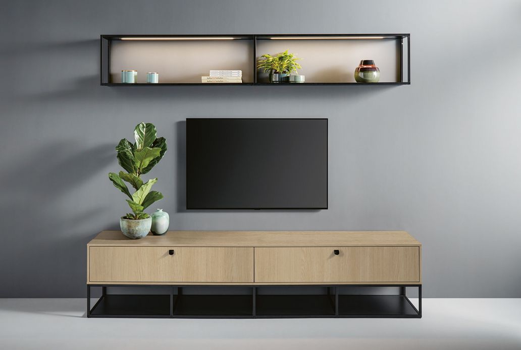 Sideboard, TV and hanging Frame Rack