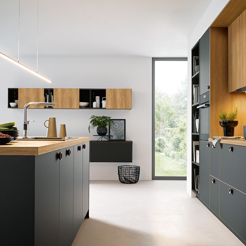 Kitchen with pendant lights