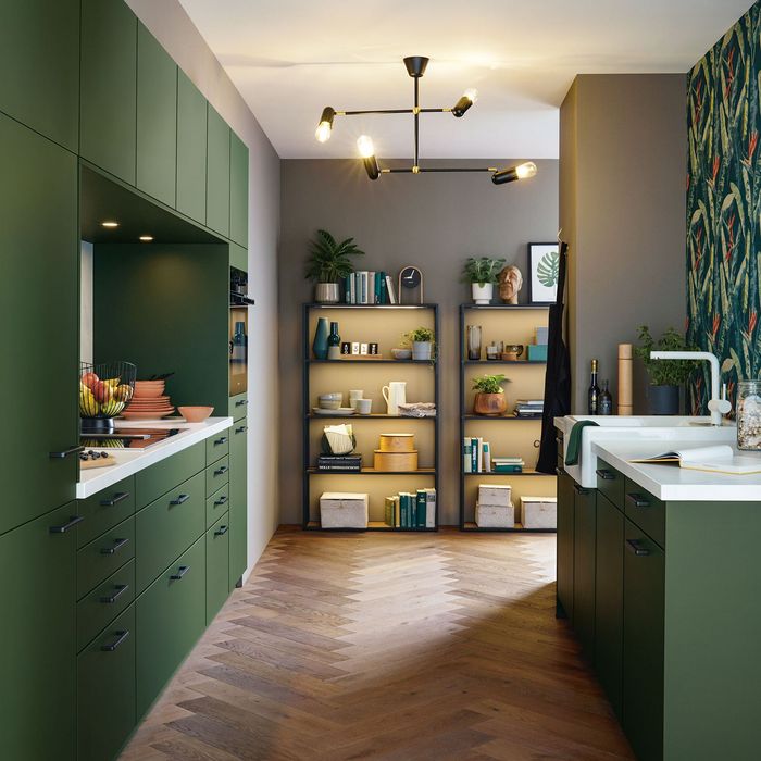 green modern kitchen