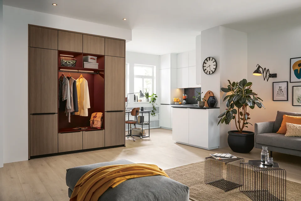 modern black matt and white kitchen