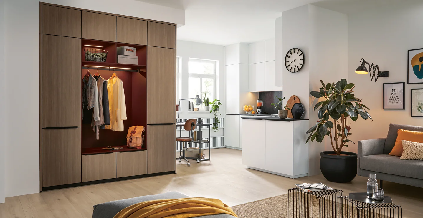 modern black matt and white kitchen