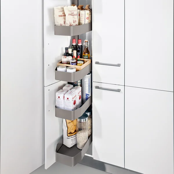 Armoire – Armoire à provisions, façade de coulissant à étages