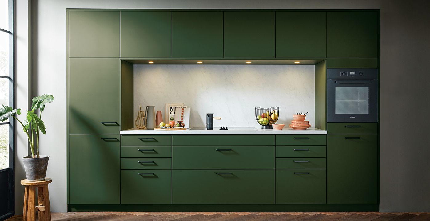 green modern worktops