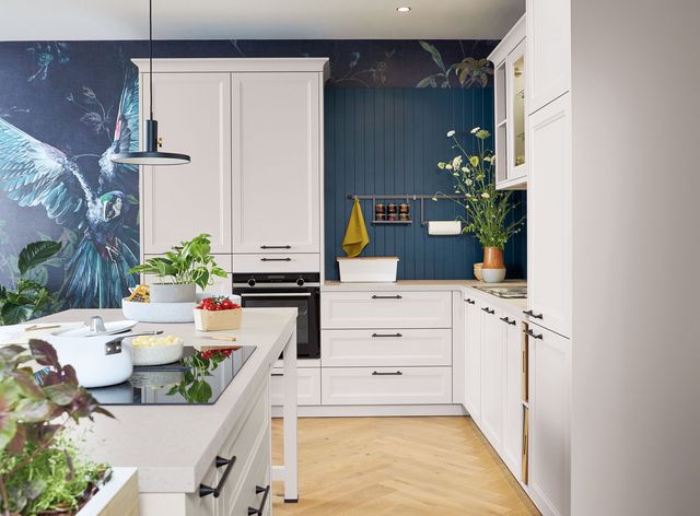 seashell white kitchen