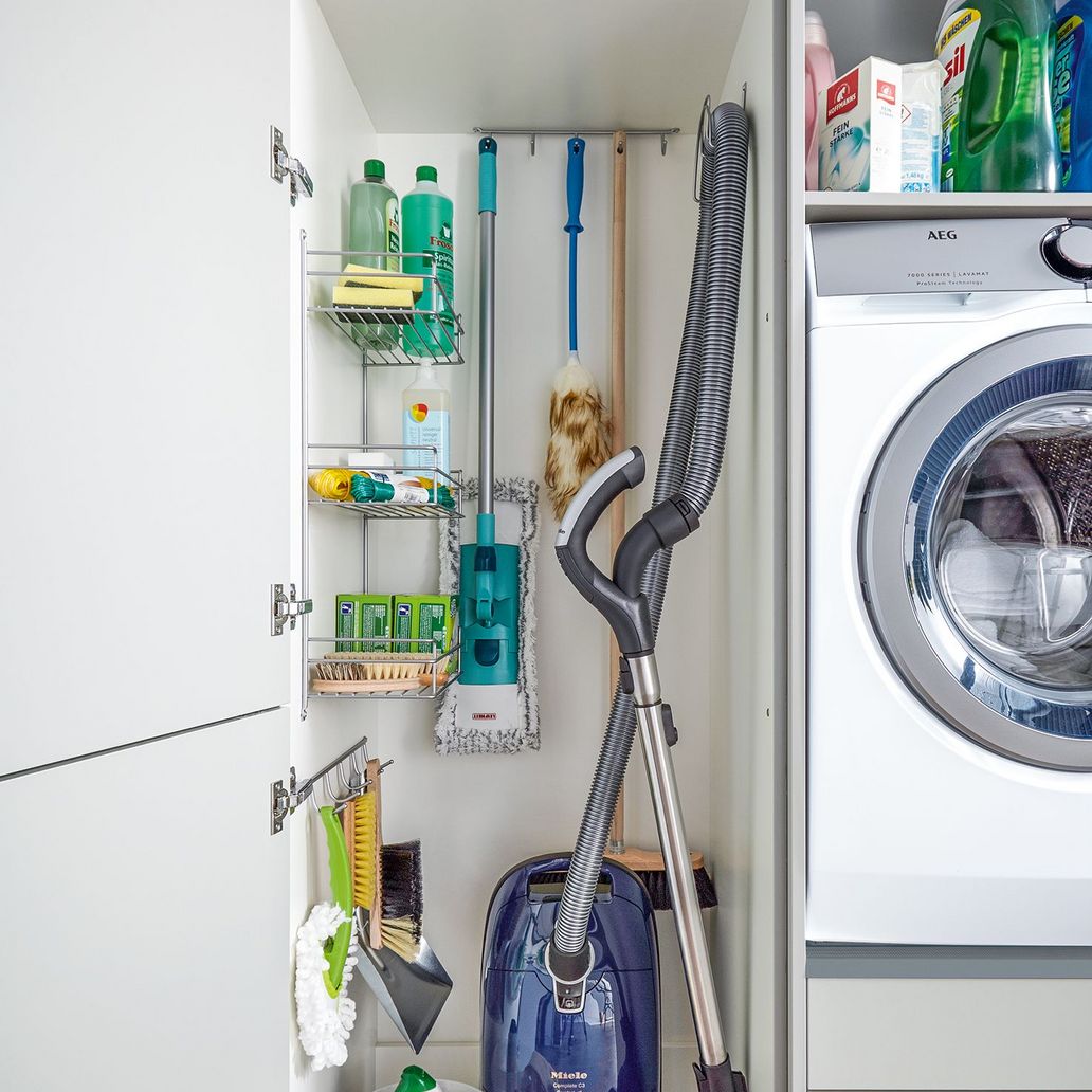 Utility room with cupboard for brooms