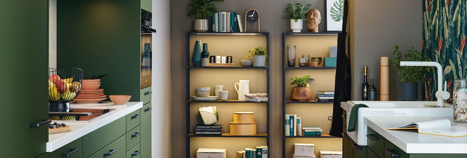 green modern kitchen