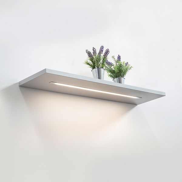 Support panel shelves with LED linear lights