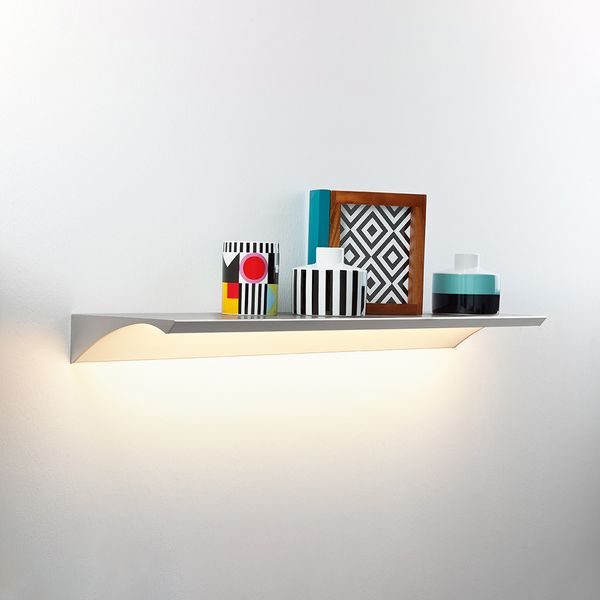 shelf with lighting strips