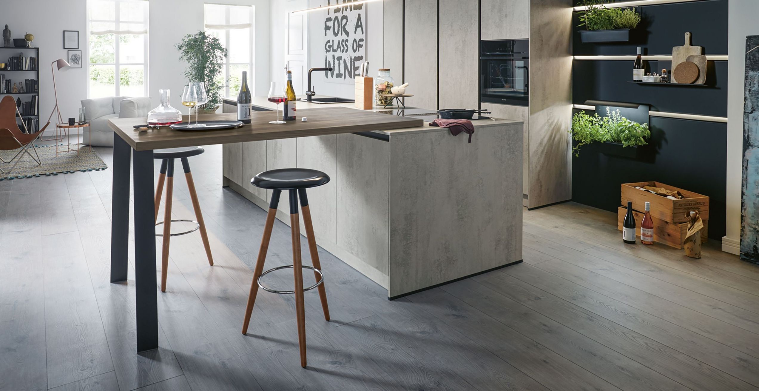 grey modern kitchen