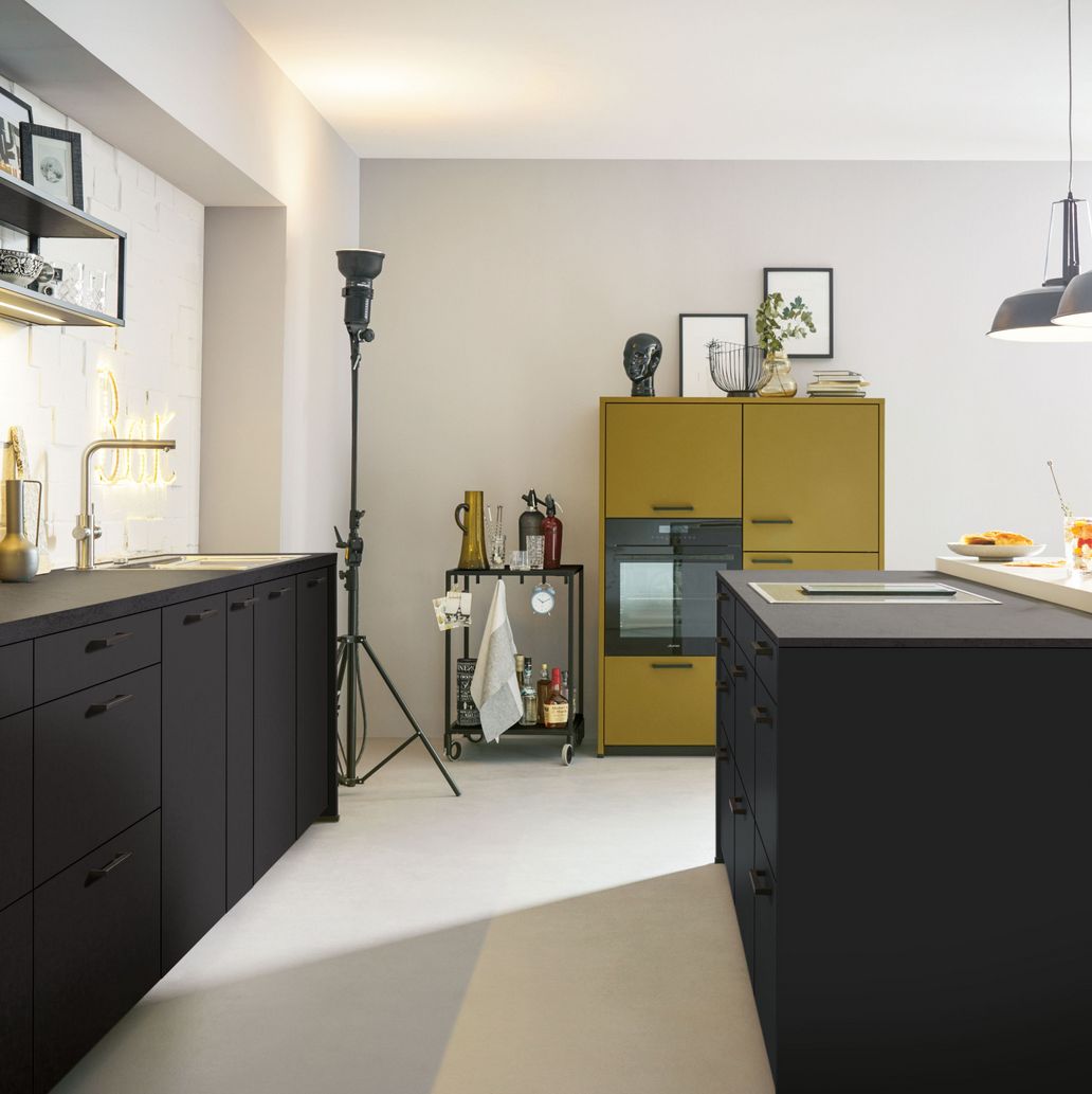 modern black kitchen