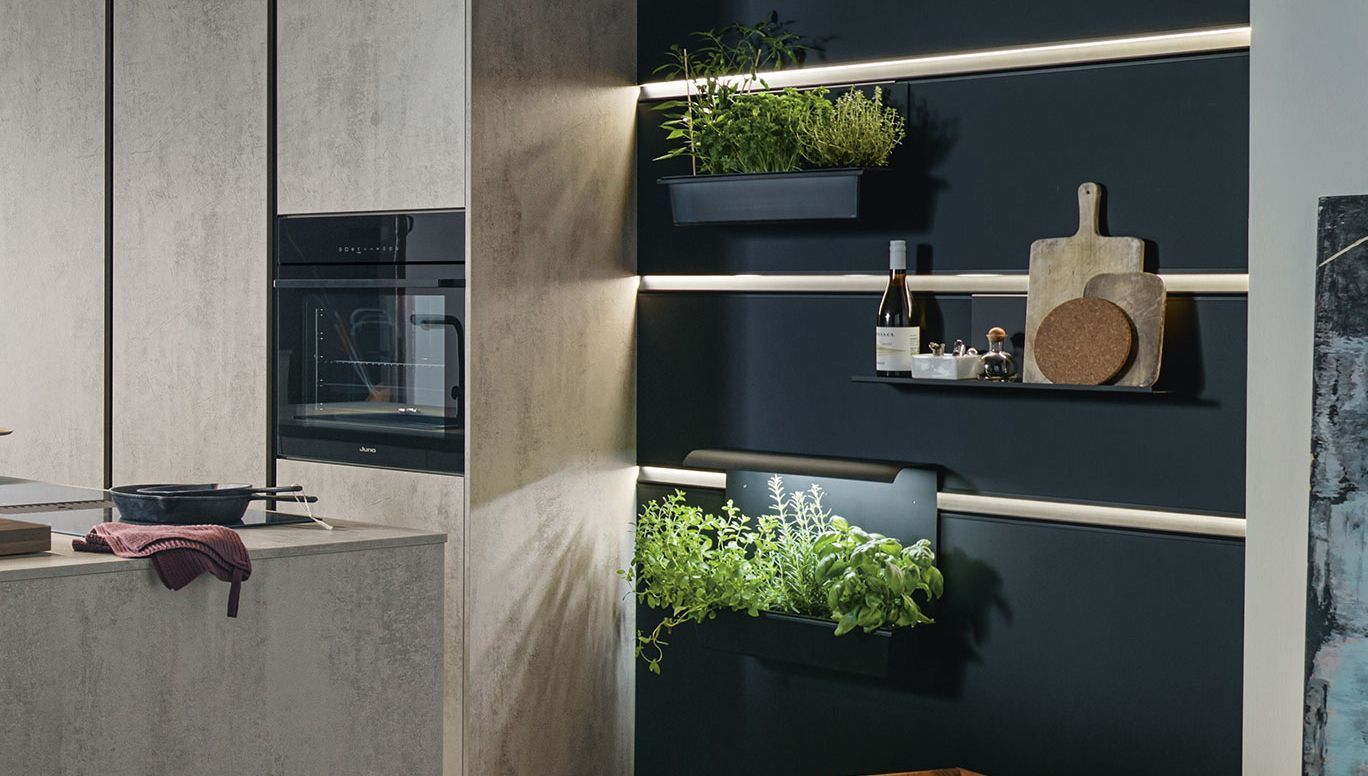 lighted panel system in the kitchen