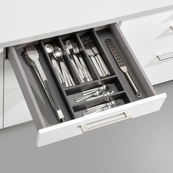 Schubkasten – Besteckeinsatz in Kunststoff schwarz