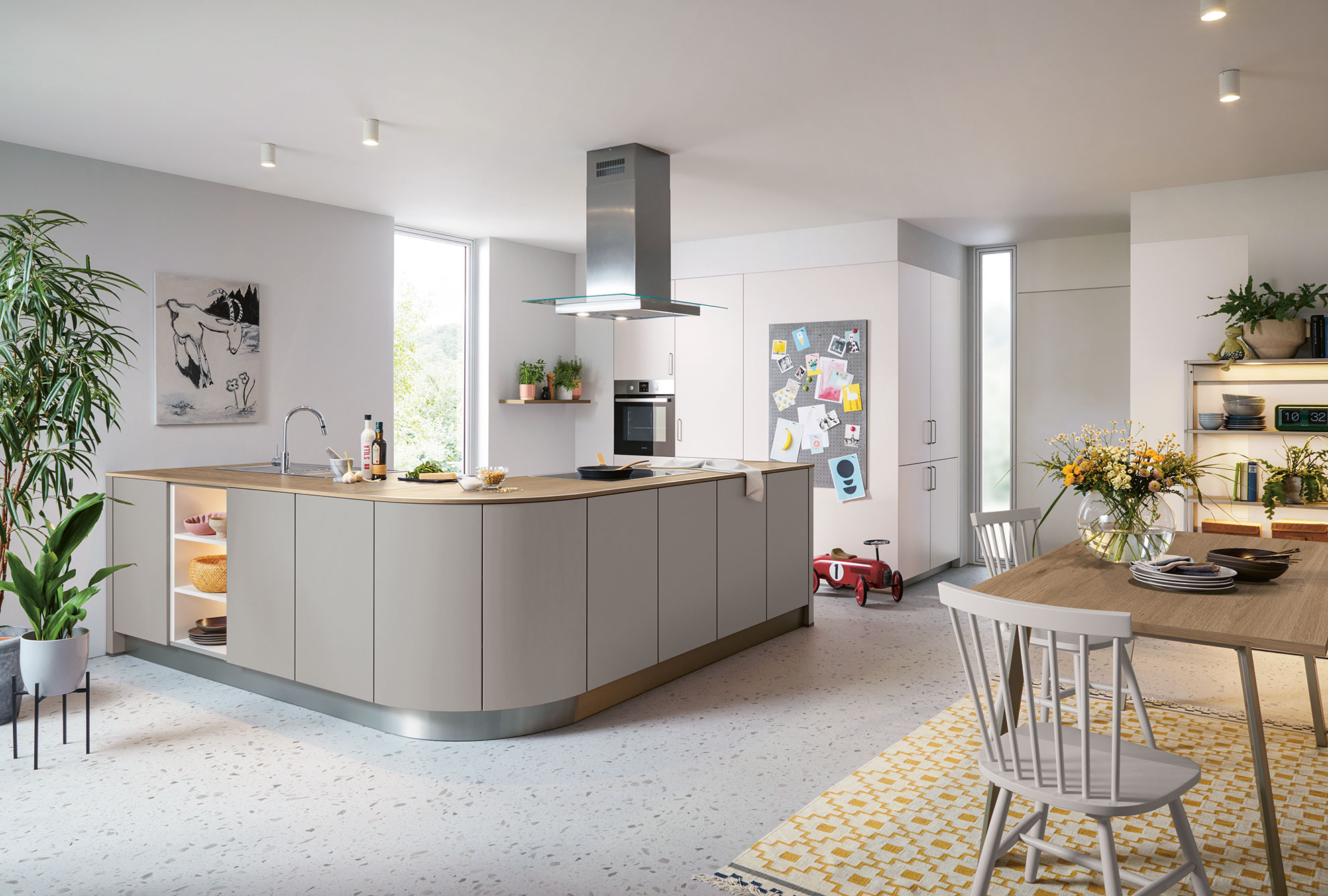 pale rose modern kitchen