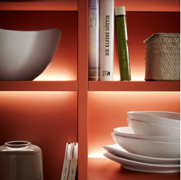 ligted shelves